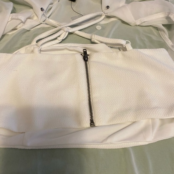 MATERIAL GIRL beautiful women white top/size M - Picture 4 of 8